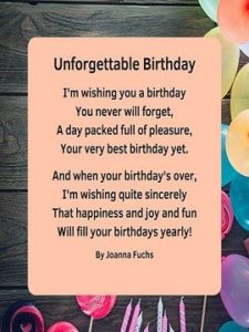 Happy Birthday Best Friend Poem