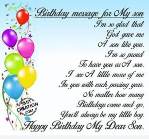 Birthday Wishes for son from mom