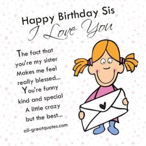 Happy Birthday Sister Funny wishes - Happy Birthday Time